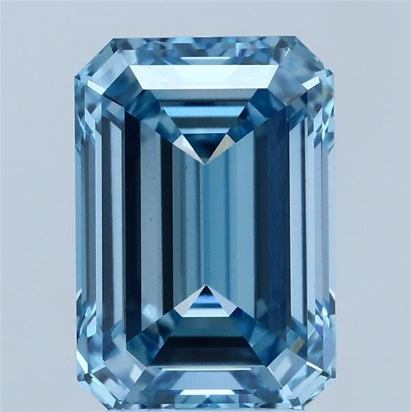 2.52 Ct. Fancy Vivid  Blue Emerald Lab Grown Diamond