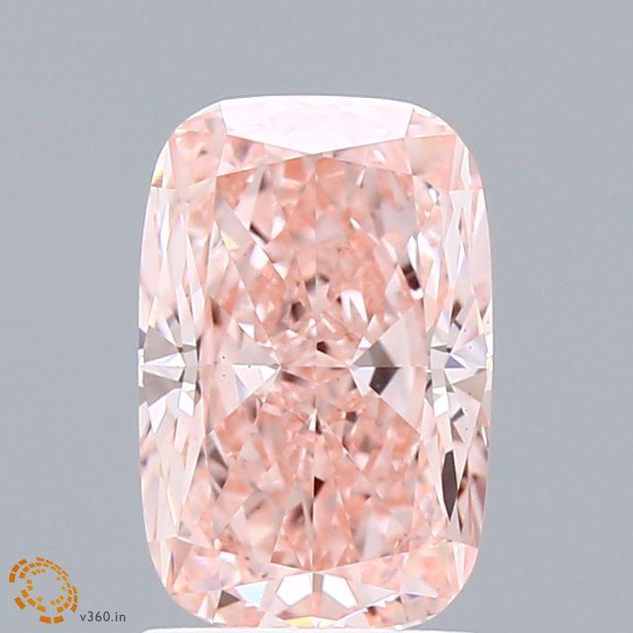 2.02 Ct. Fancy Vivid  Pink Cushion Lab Grown Diamond
