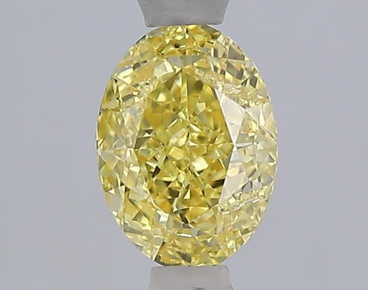 1.02 Ct. Fancy Intense  Yellow Oval Lab Grown Diamond