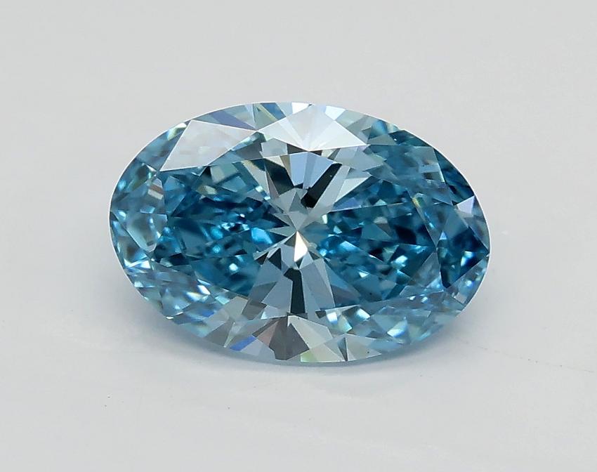 1.20 Ct. Fancy Vivid Blue Oval Lab Grown Diamond