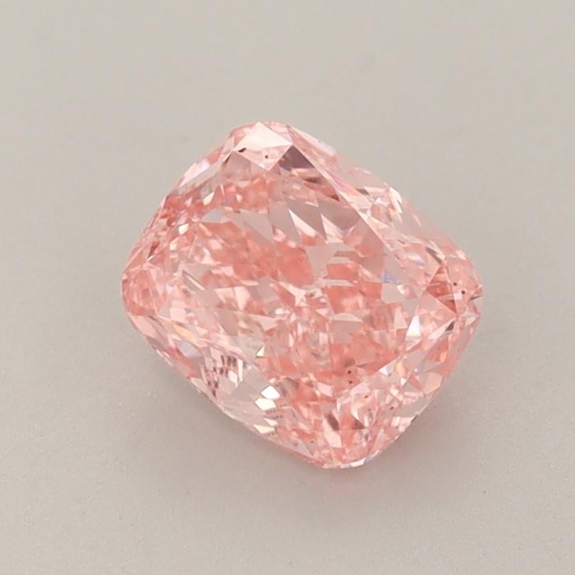 1.31 Ct. Fancy Vivid Pink Cushion Lab Grown Diamond