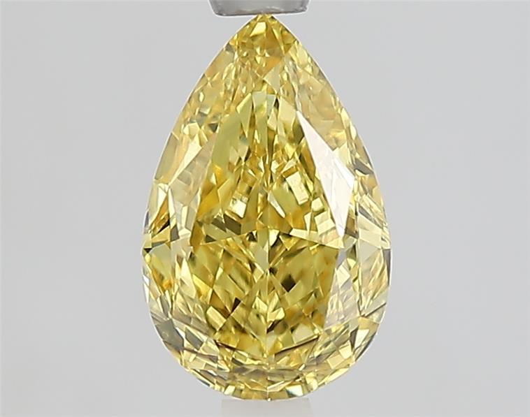 1.52 Ct. Fancy Vivid Yellow Pear Lab Grown Diamond