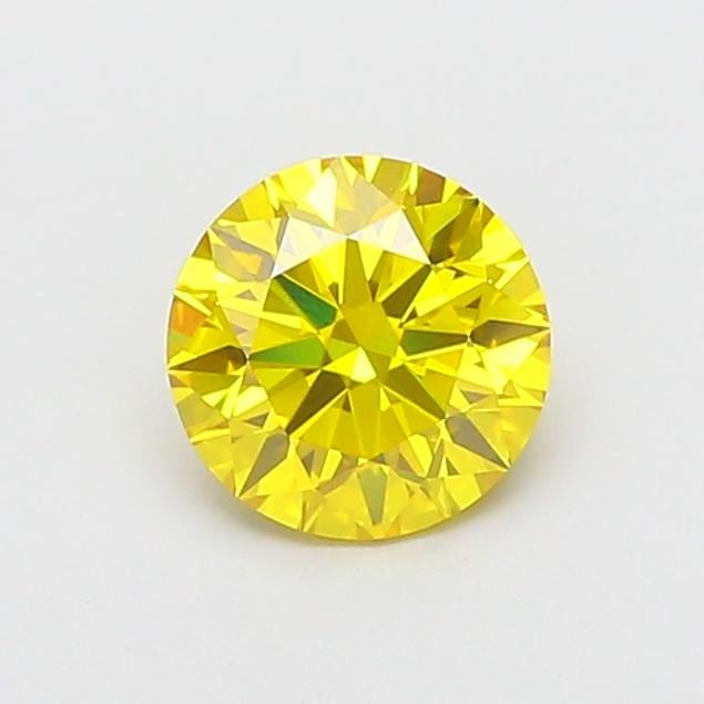 1.43 Ct. Fancy Intense  Yellow Round Lab Grown Diamond