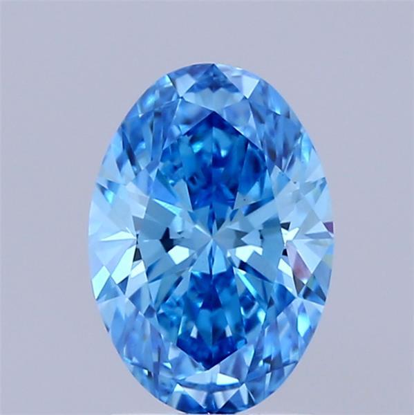 1.51 Ct. Fancy Vivid Blue Oval Lab Grown Diamond
