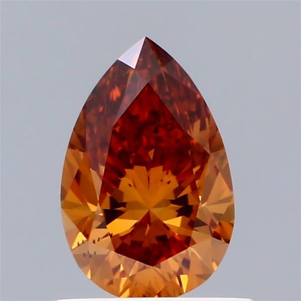 0.59 Ct. Fancy Vivid Orange Pear Lab Grown Diamond
