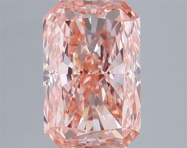 3.06 Ct. Fancy Vivid Pink Radiant Lab Grown Diamond