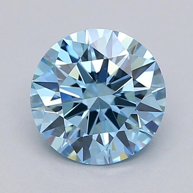 0.51 Ct. Fancy Vivid  Blue Round Lab Grown Diamond