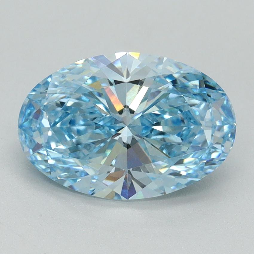 2.08 Ct. Fancy Vivid Blue Oval Lab Grown Diamond