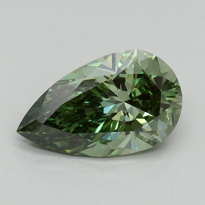 2.02 Ct. Fancy Vivid Green Pear Lab Grown Diamond