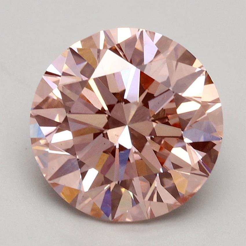 2.50 Ct. Fancy Intense Pink Round Lab Grown Diamond