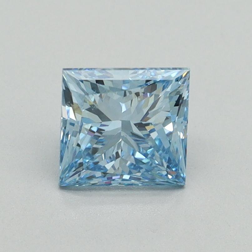 1.01 Ct. Fancy Vivid Blue Princess Lab Grown Diamond