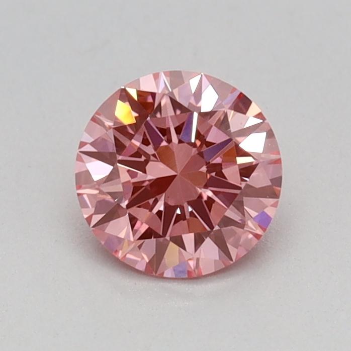 0.43 Ct. Fancy Vivid Pink Round Lab Grown Diamond