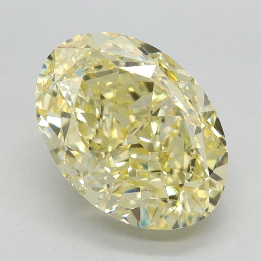 2.71 Ct. Fancy Intense Yellow Oval Lab Grown Diamond