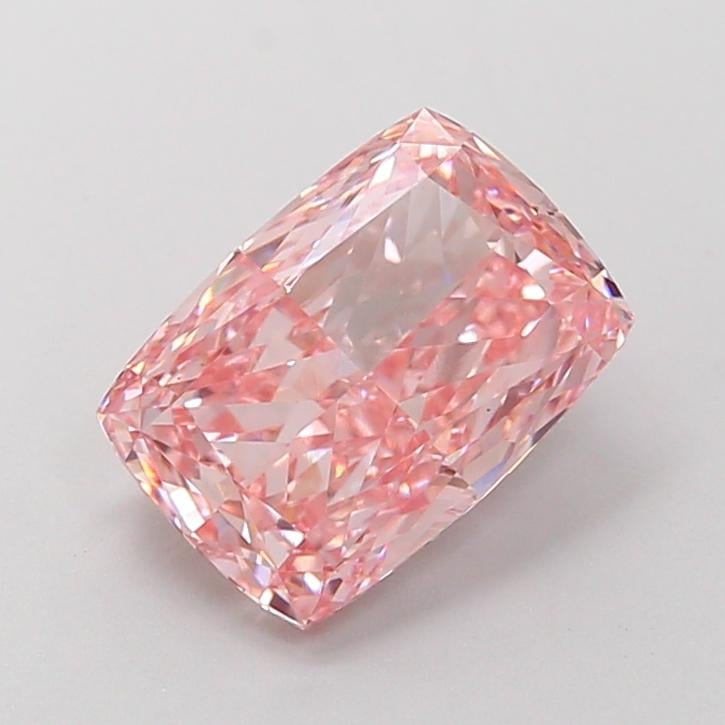 2.56 Ct. Fancy Vivid Pink Cushion Lab Grown Diamond
