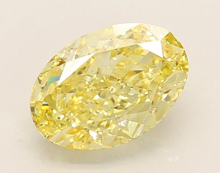 1.80 Ct. Fancy Intense Yellow Oval Lab Grown Diamond