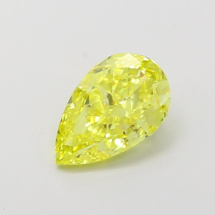 1.09 Ct. Fancy Vivid  Yellow Pear Lab Grown Diamond