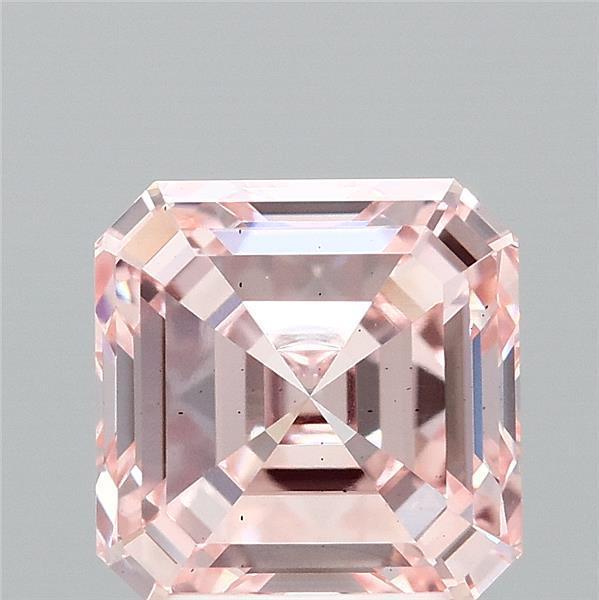 3.13 Ct. Fancy Intense Pink Asscher Lab Grown Diamond