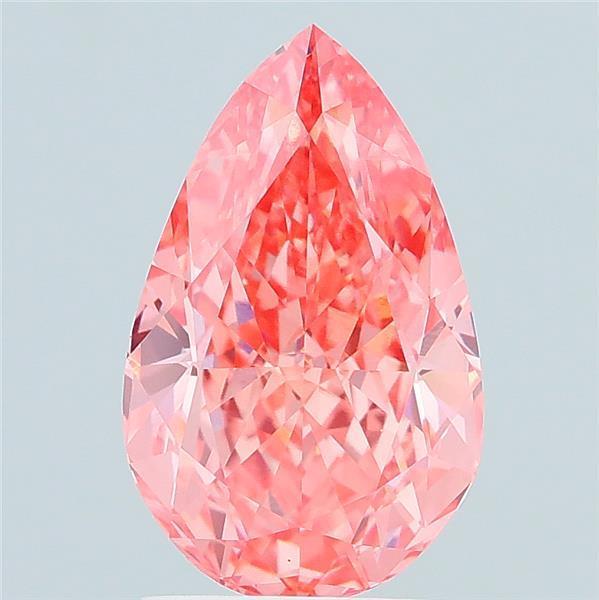 2.48 Ct. Fancy Vivid Pink Pear Lab Grown Diamond