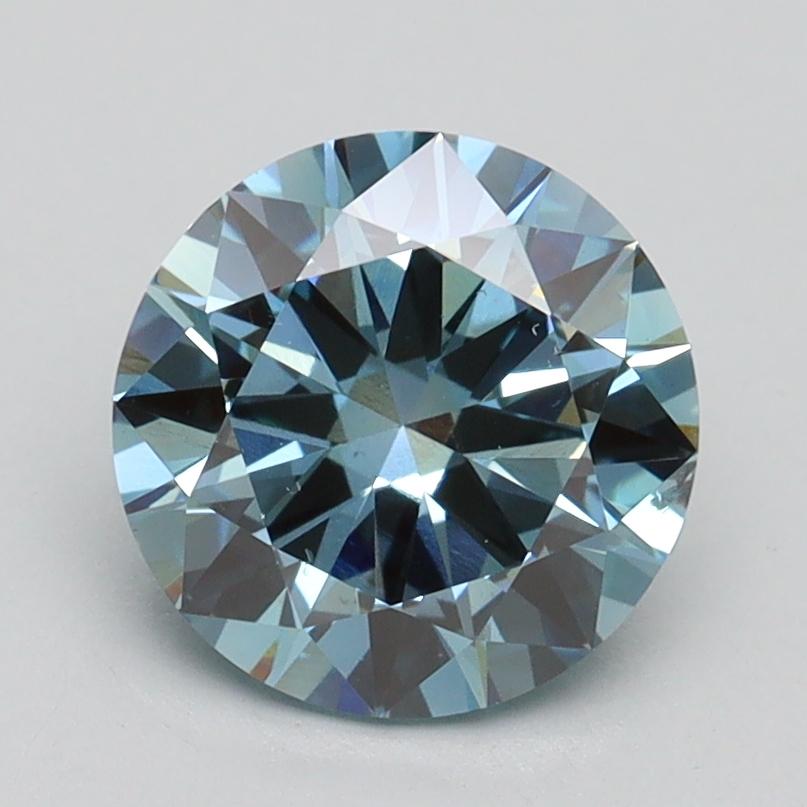1.70 Ct. Fancy Vivid Blue Round Lab Grown Diamond