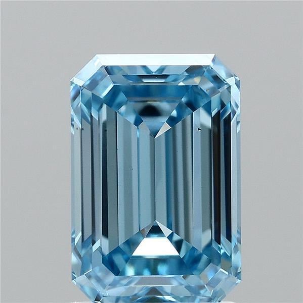 2.00 Ct. Fancy Vivid  Blue Emerald Lab Grown Diamond