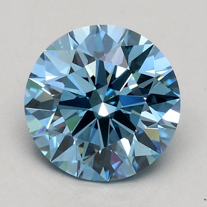 1.06 Ct. Fancy Vivid Blue Round Lab Grown Diamond