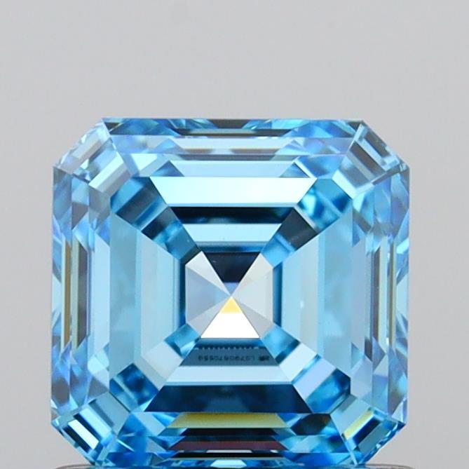 1.01 Ct. Fancy Vivid Blue Asscher Lab Grown Diamond