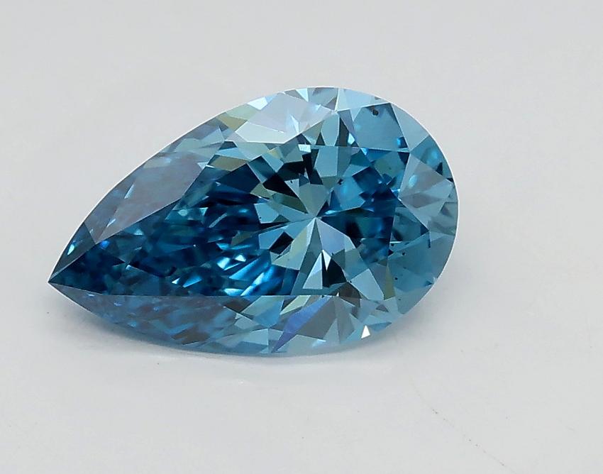 1.03 Ct. Fancy Vivid Blue Pear Lab Grown Diamond