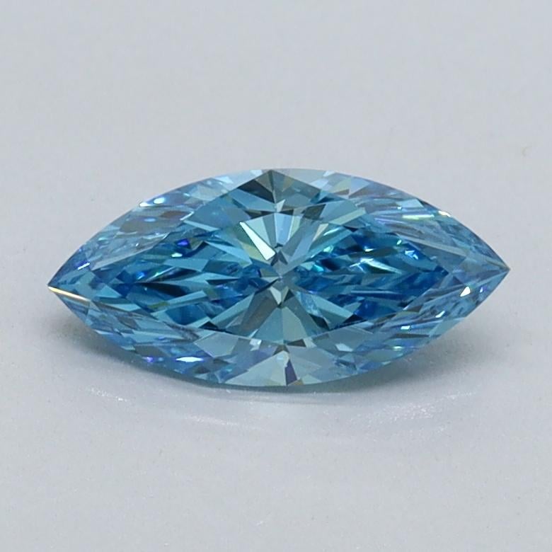 0.55 Ct. Fancy Vivid Blue Marquise Lab Grown Diamond