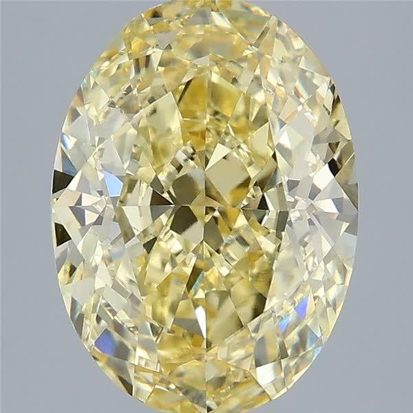 5.09 Ct. Fancy Intense Yellow Oval Lab Grown Diamond