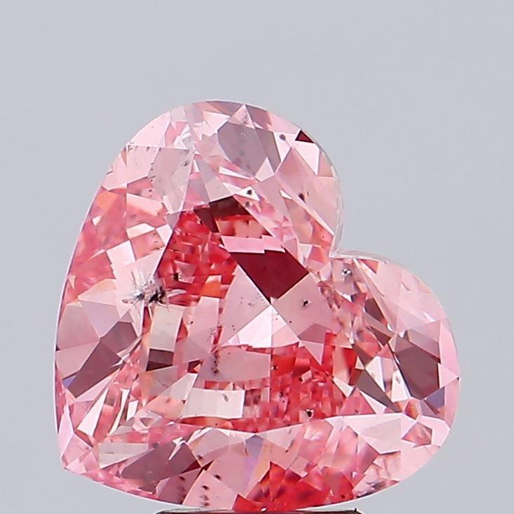 6.03 Ct. Fancy Vivid Pink Heart Lab Grown Diamond
