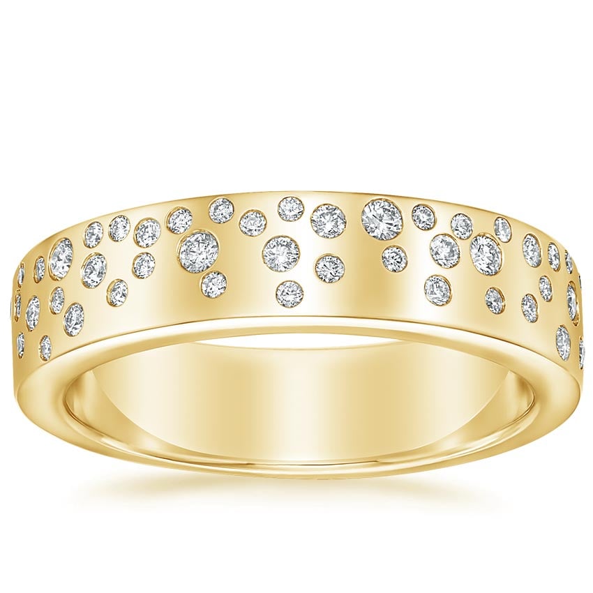 Rose gold diamond engagement ring with surprise diamond details