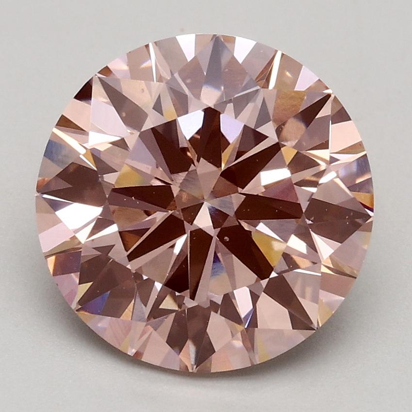 2.50 Ct. Fancy Intense Pink Round Lab Grown Diamond