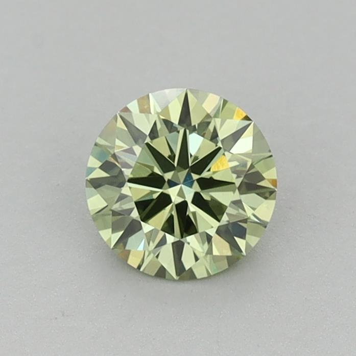0.51 Ct. Fancy Vivid Green Round Lab Grown Diamond