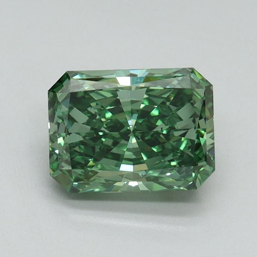 1.51 Ct. Fancy Vivid Green Radiant Lab Grown Diamond