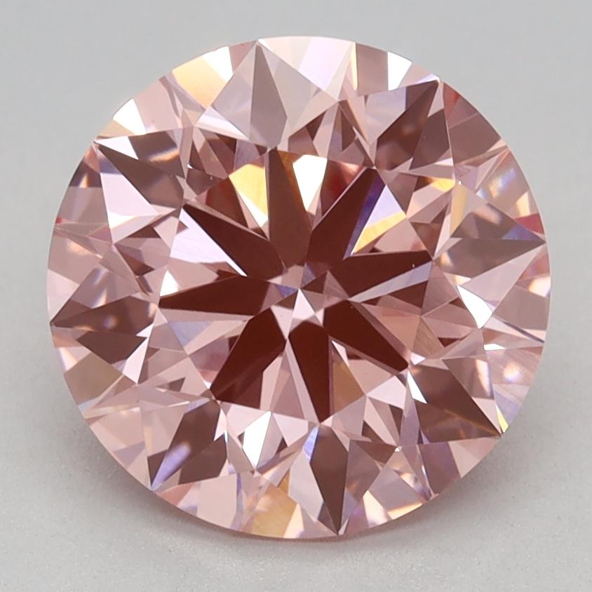 2.28 Ct. Fancy Vivid Pink Round Lab Grown Diamond