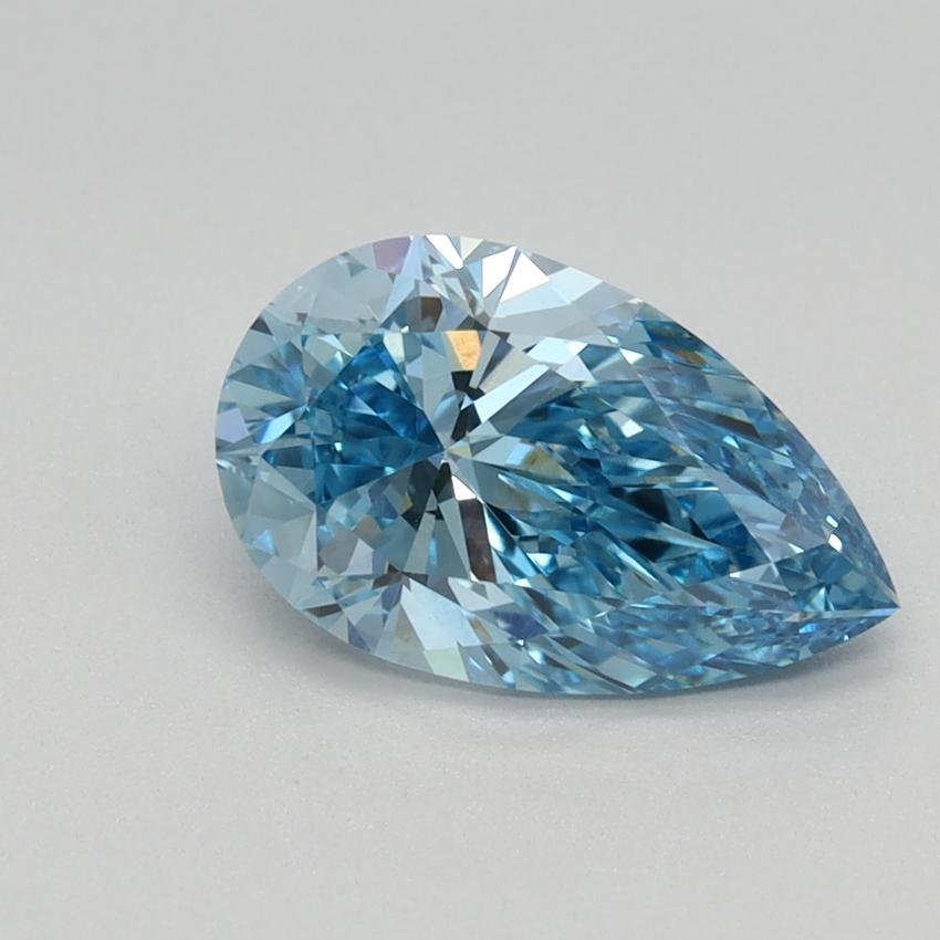 1.28 Ct. Fancy Vivid Blue Pear Lab Grown Diamond