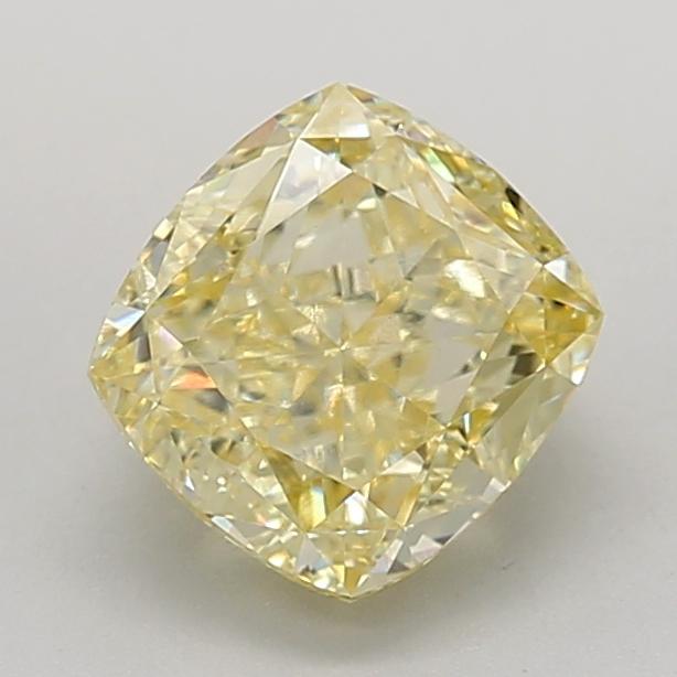 2.74 Ct. Fancy Intense Yellow Cushion Lab Grown Diamond