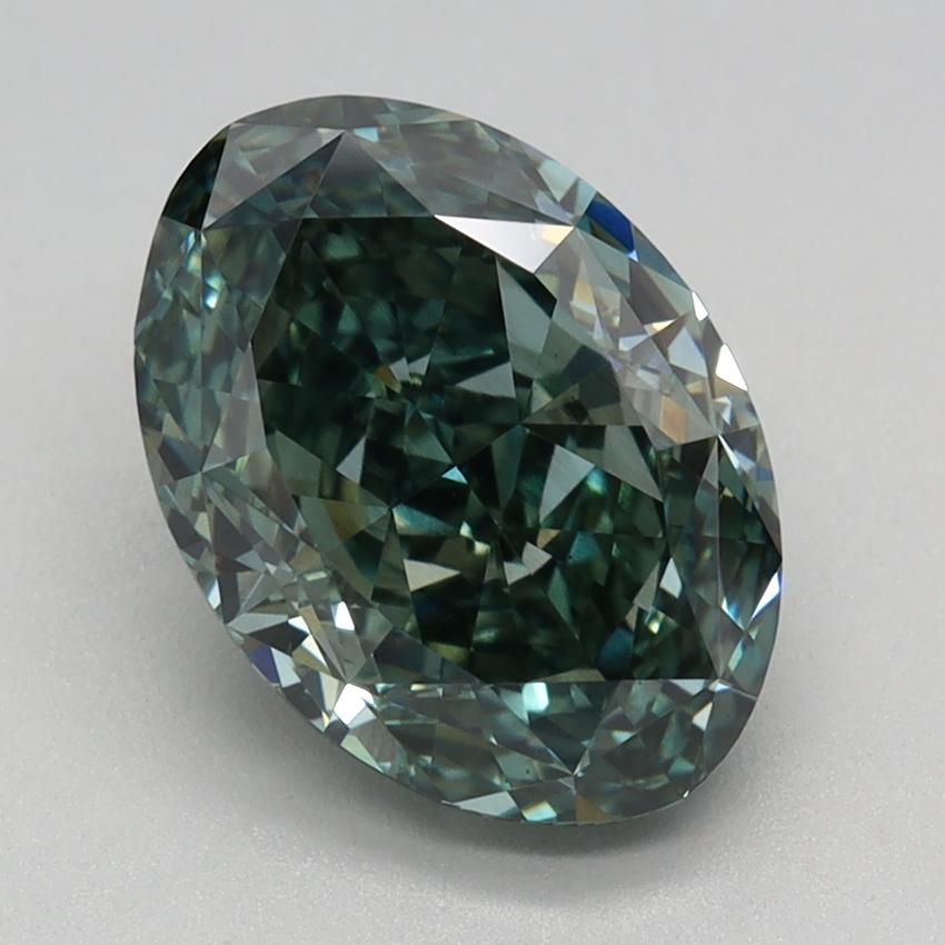 2.31 Ct. Fancy Intense Green Oval Lab Grown Diamond