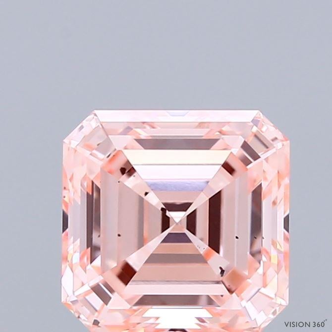 2.07 Ct. Fancy Intense Pink Asscher Lab Grown Diamond