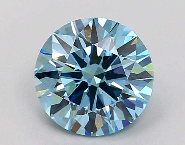 1.58 Ct. Fancy Vivid Blue Round Lab Grown Diamond