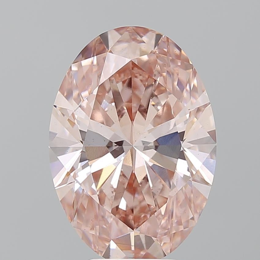 6.16 Ct. Fancy Vivid Pink Oval Lab Grown Diamond