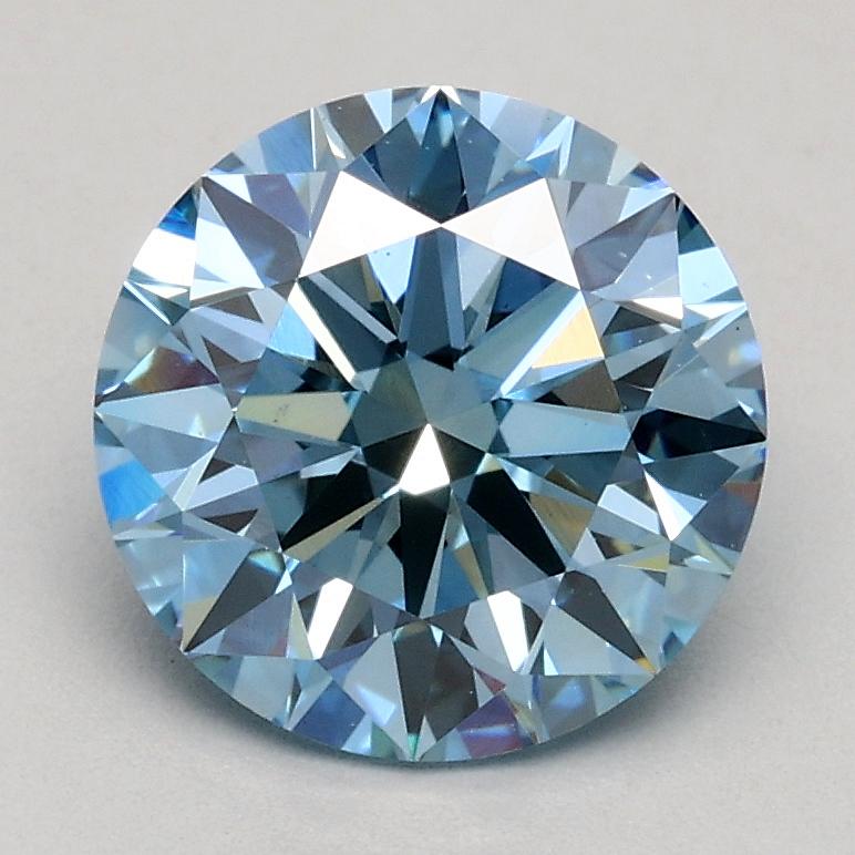 1.49 Ct. Fancy Intense Blue Round Lab Grown Diamond