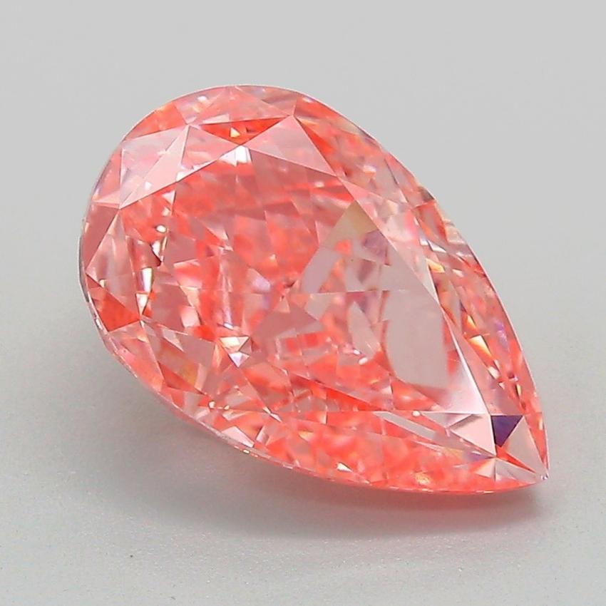 3.03 Ct. Fancy Vivid Pink Pear Lab Grown Diamond