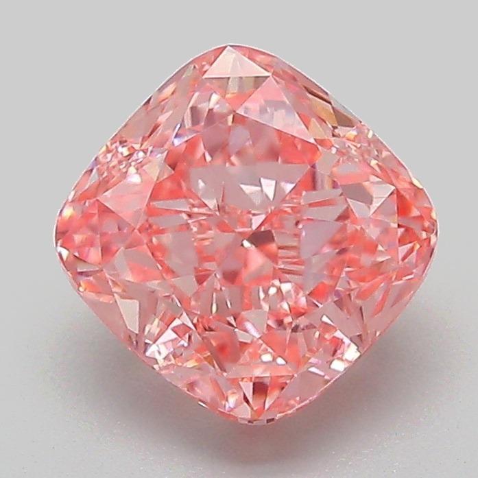 2.01 Ct. Fancy Vivid Pink Cushion Lab Grown Diamond