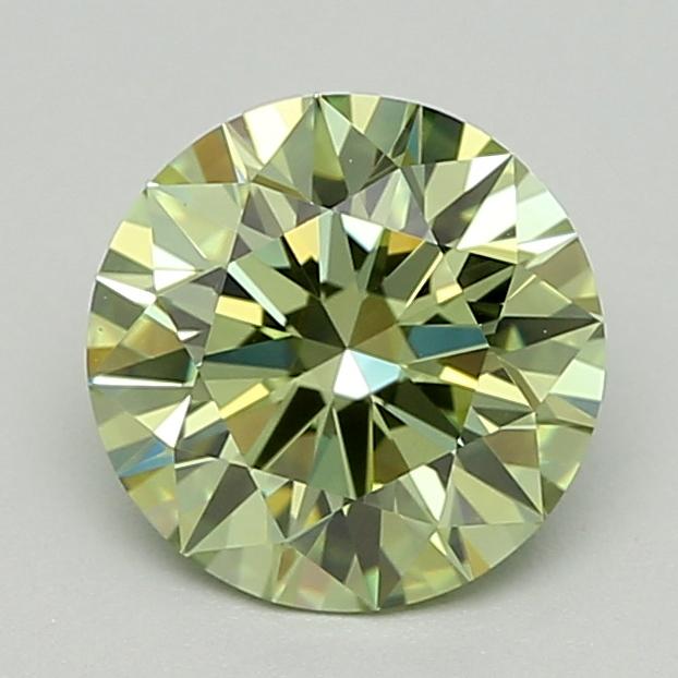 1.00 Ct. Fancy Vivid  Green Round Lab Grown Diamond