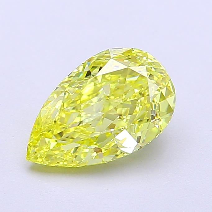 1.42 Ct. Fancy Intense  Yellow Pear Lab Grown Diamond