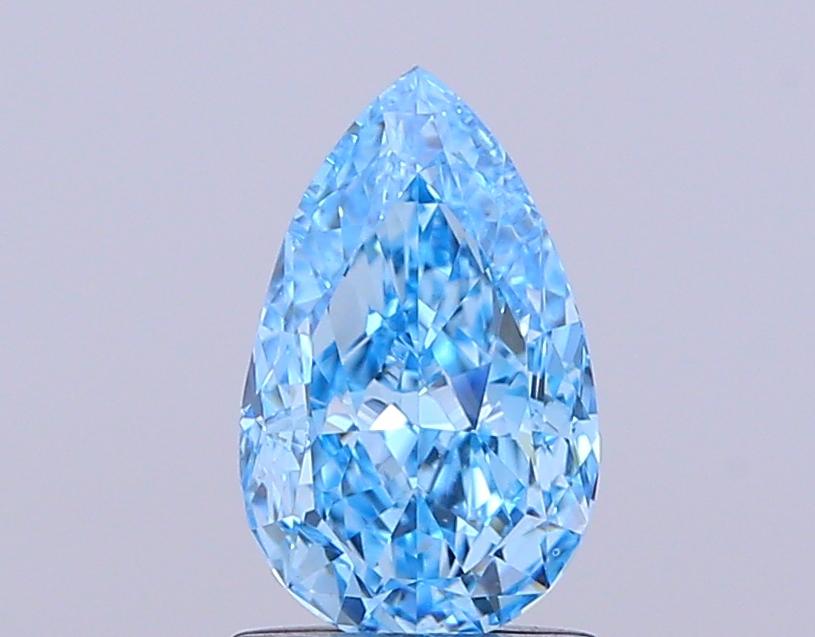 1.34 Ct. Fancy Vivid Blue Pear Lab Grown Diamond