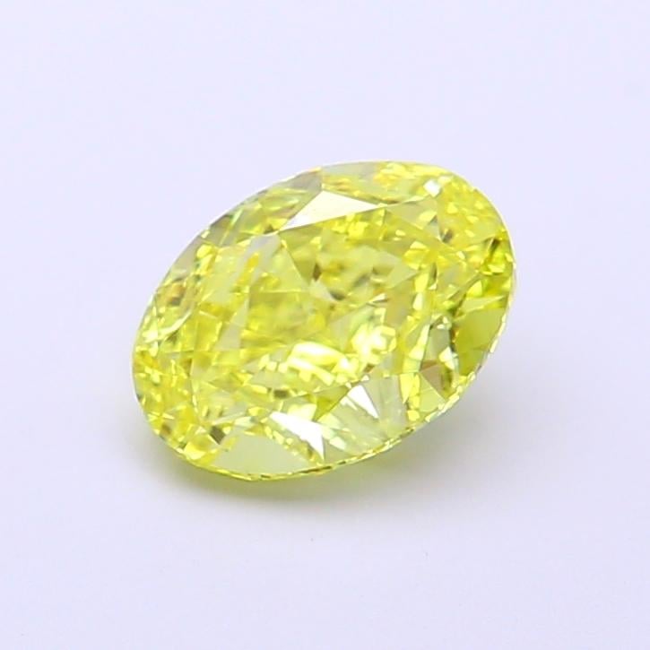 1.24 Ct. Fancy Intense  Yellow Oval Lab Grown Diamond
