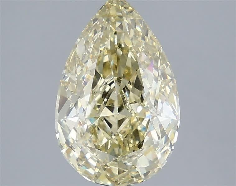 2.55 Ct. Fancy Yellow Pear Lab Grown Diamond