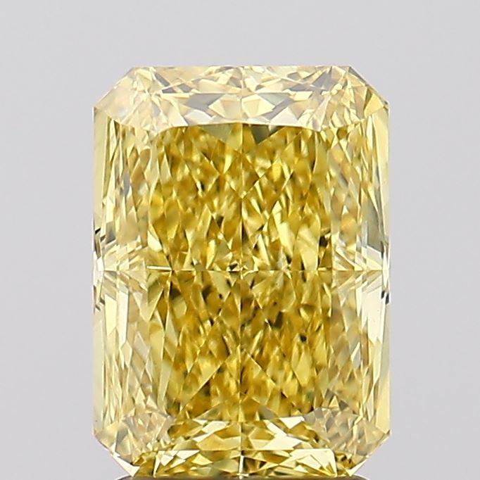 2.55 Ct. Fancy Vivid Yellow Radiant Lab Grown Diamond